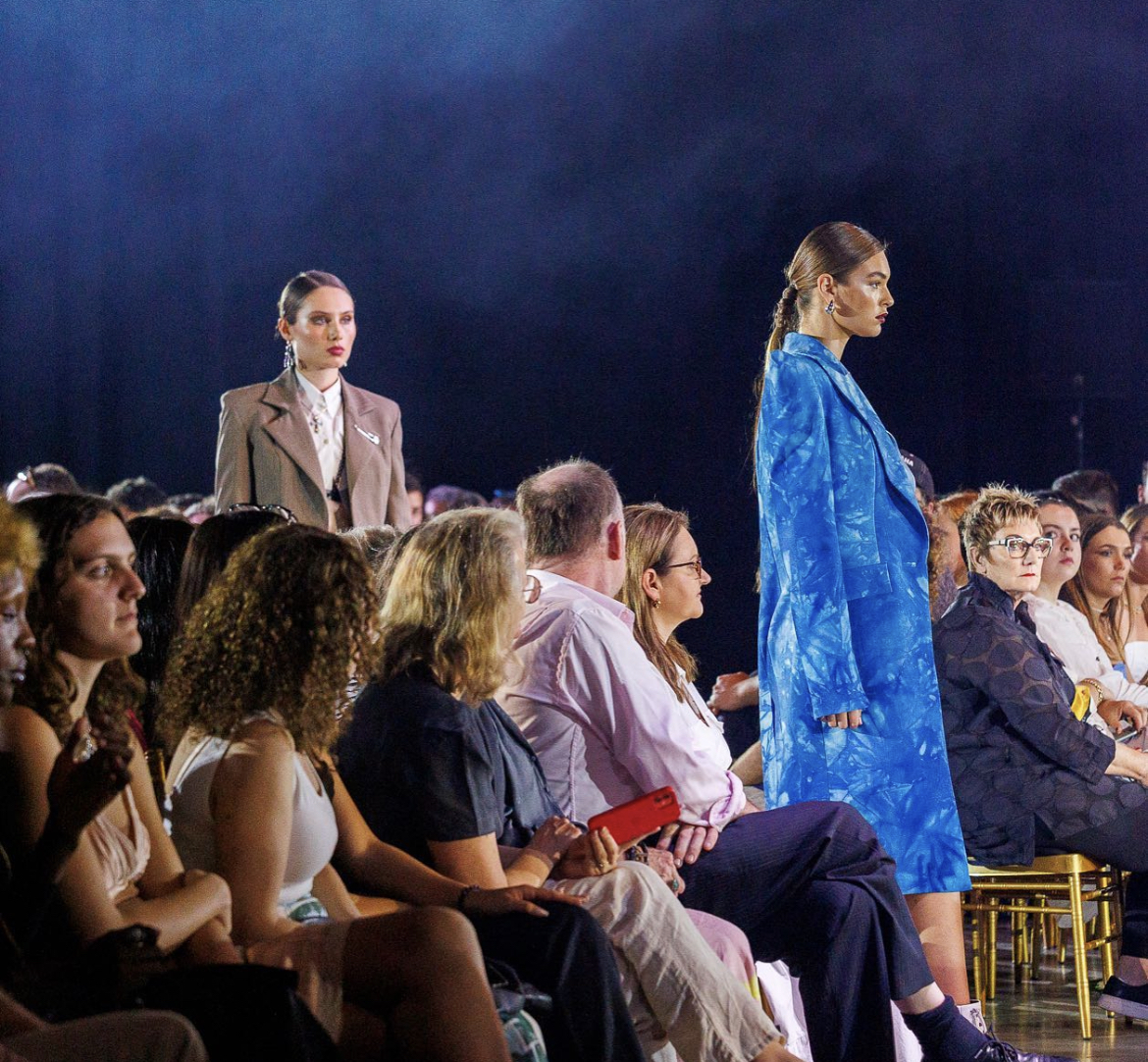 Runway moment — tailored suiting in motion