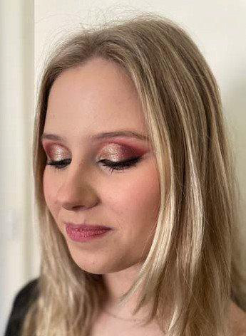 Soft green eye with winged liner