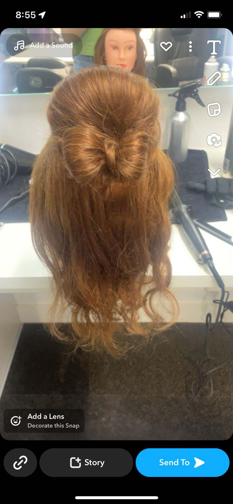 Dark braided wig